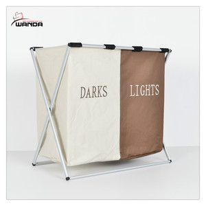 Dirty Clothes Laundry Sorter Bathroom Organizer <strong>Double</strong> Hamper Bag Basket <strong>Bin</strong> New - Product Image 3