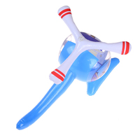 Helicóptero Inflable de PVC, Modelo Realista de Juguete, de Dibujos Animados, Portátil, para Niños, Regalo de Fiesta, Juego al Aire Libre, 43x20cm Después de Inflarse