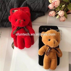 2017 vendita Calda del telefono mobile accessorio per la ragazza uso pelliccia di orso copertura del telefono mobile per il <span class=keywords><strong>iphone</strong></span> 6 s <span class=keywords><strong>plus</strong></span> caso - Product Image 2