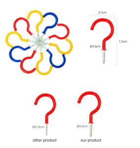 <span class=keywords><strong>Crochet</strong></span> de fixation pour tente, <span class=keywords><strong>crochet</strong></span> de plafond, <span class=keywords><strong>crochet</strong></span> pour panier à fleurs, <span class=keywords><strong>crochet</strong></span> en plastique à <span class=keywords><strong>visser</strong></span> pour le camping en plein air - Product Image 6