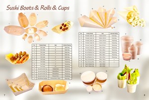 Japanese Style Disposable Sushi Boat <strong>Wood</strong> Paper Container for Home Use Elegant Sushi <strong>Plate</strong> and Tray Sushi Tools - Product Image 2