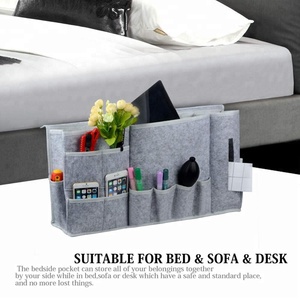 12 Pockets Felt Bedside <strong>Caddy</strong> Storage Organizer <strong>Bed</strong> <strong>Caddy</strong> for Phone Remotes Magazine Glasses Pen Tablet - Product Image 4