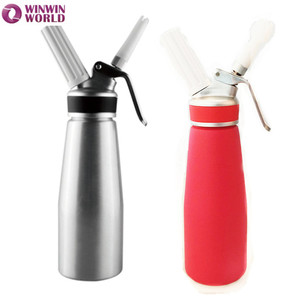 Venta caliente personalizada postre herramientas aerosol dispensador de crema batida <span class=keywords><strong>1</strong></span> <span class=keywords><strong>pinta</strong></span> con goma y consejos - Product Image 1