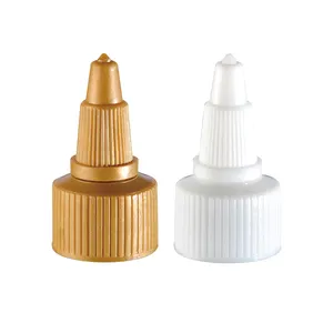 Plastik flasche Twist Top Cap Kosmetik rohr Fisch Tropfer Kappe 20/410 Spiral spitze Kunststoff Auslauf kappe