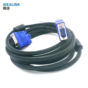 Lowest price wholesale male to male blue vga cable 3+2 5 meters cable vga