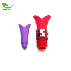 Tapones de silicona para botellas de vino, regalos de navidad ecológicos, con vertedor - Product Image 2