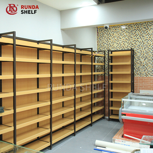 Estantes de acero multicapa para supermercado, estantes de exhibición de acero o madera combinados para uso en <span class=keywords><strong>el</strong></span> supermercado - Product Image 2