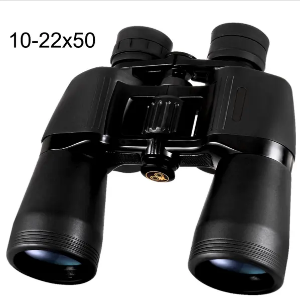 High Power Zoom 10-22x50 Binoculars Bak4 Porro Prism Portable Binoculars Outdoor Zoom telescope for travel