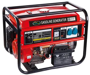 Generador de gasolina de 5kva de alambre de cobre, dispositivo generador de gasolina monofásico 100%, 220V NEWLAND,OEM 12V/8.3A 3000/3600RPM