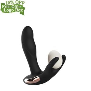 無料カスタムボックス-シリコン男性大人のおもちゃ男性プロスタータマッサージャーアナルおもちゃコックリング付き中国工場低価格 - Product Image 6