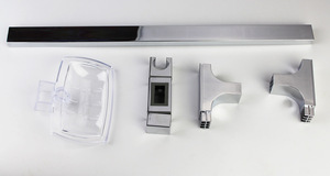 Chromed Hand <strong>Shower</strong> Slide <strong>Bar</strong> with Height Adjustable Sliding Sprayer Holder with or Without Soap Dish - Product Image 2