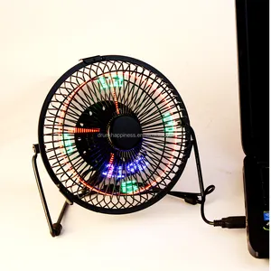 USB Fans Clock Mini Time and Temperature Display Creative Gft with