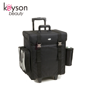 Factory Wholesale Rolling Nylon <strong>Makeup</strong> <strong>Case</strong> Trolley Travel Cosmetic Train <strong>Cases</strong> <strong>on</strong> <strong>Wheels</strong> OEM Soluyion - Product Image 2