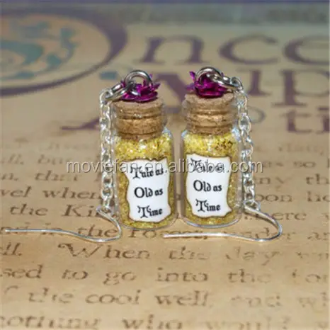 Beauty And The Beast Earrings Anting-Anting Botol Kaca Ajaib Kuno