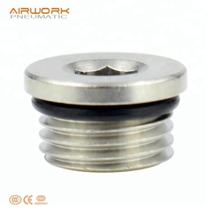 <span class=keywords><strong>Bouchon</strong></span> <span class=keywords><strong>d</strong></span>'extrémité en laiton fileté mâle à tête hexagonale intérieure - Product Image 3