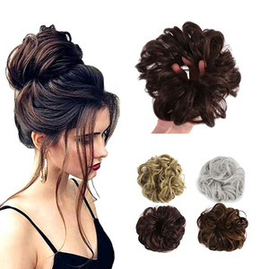 Design de mode populaire bricolage Style de cheveux français Curl <span class=keywords><strong>chignon</strong></span> <span class=keywords><strong>Chignon</strong></span> en gros accessoires de cheveux synthétiques - Product Image 1