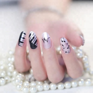 Pegatinas y Tiras de Uñas 2D con Diseño de Corazón, Impermeables, No Tóxicas, para Uñas de Gel para Niñas - Product Image 1