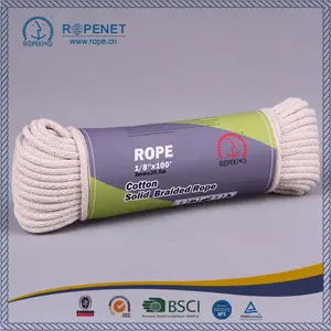 Tutti gli Attrezzi Cotone Piange Il Cavo di Corda 1/4 "Macrame 100% Solido Della Treccia di Corda di Cotone Naturale