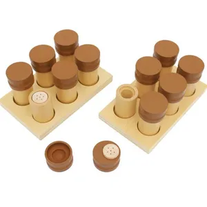 Hochwertige Buchenholz kinder sensorisch fördern Spielzeug Montessori Duft riechende Flaschen