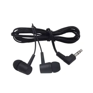 3.5mm or 2.5mm plug low pricein-ear headphones cheap earbud headphones airline headsets for airplane bus train hospital