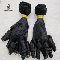 Alibaba Offre Spéciale beauty10A faisceaux de cheveux humains vierges bouclés en spirale noire