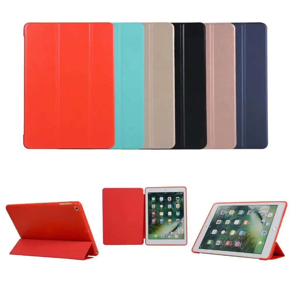 3 Vouwen Tpu Pu Lederen Smart Cover Case Voor Nieuwe Ipad Pro 2 3 4 Air 4 11 "Wake/Slaap Gevallen