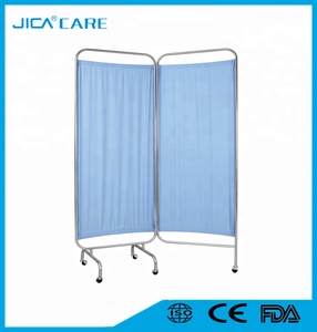 Alta calidad ligero y limpio uso hospitalario Acero inoxidable pantalla ward dos paneles - Product Image 2