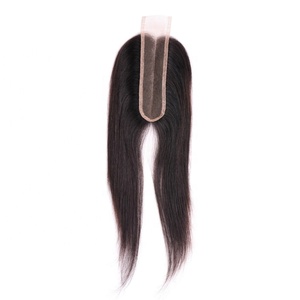 Perruque Lace Closure brésilienne naturelle, cheveux Remy vierges, 2x6, 8 à <span class=keywords><strong>20</strong></span> pouces, pour dentelle <span class=keywords><strong>suisse</strong></span>, partie centrale - Product Image 1