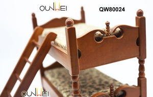 Meubles de maison de poupée, livraison gratuite, 1:12, girafe, <span class=keywords><strong>lit</strong></span> superposé pour enfants, avec échelle - Product Image 5