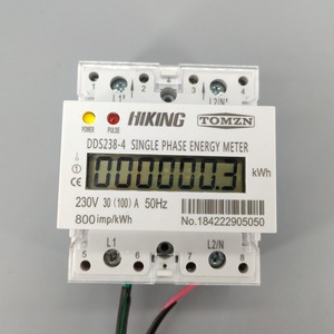 30(100) un 230V 50HZ Max 100A monofase Din Rail KWH Watt ora Din-rail Energy Meter LCD - Product Image 2