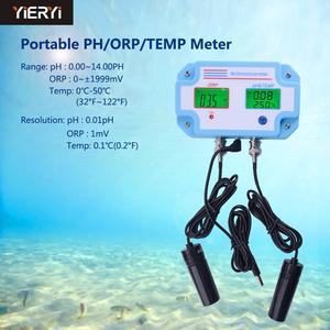 Yieryi เครื่องทดสอบค่า PH และ ORP,เครื่องวัดดิจิทัล LED PH-2989พร้อมอุปกรณ์ตรวจสอบความแม่นยำสูงแบบ2 In 1