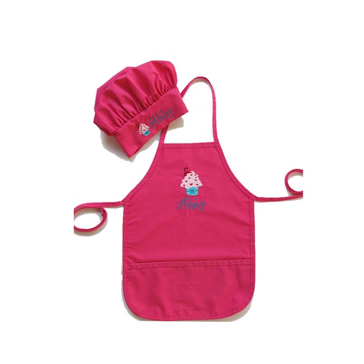 Кухонный Фартук, набор шапок шеф-повара, хлопковый фартук с принтом, Детский фартук на заказ, хлопковый саржевый кухонный комплект