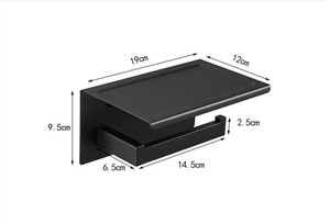 Accessoires de Salle De Bain <span class=keywords><strong>Murale</strong></span> Noir <span class=keywords><strong>Porte</strong></span>-<span class=keywords><strong>Papier</strong></span> Hygiénique En Acier Inoxydable - Product Image 6