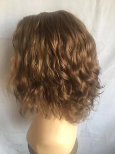 Parrucca Ebraica in <span class=keywords><strong>Capelli</strong></span> Umani Vergini 100% con Top in Seta, Parrucche Kosher per Donne Bianche - Product Image 3