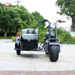 Citycoco elektrikli scooter 3 tekerlekli citycoco elektrikli scooter üç tekerlekli bisiklet 1500W 60V 19*8.5 inç elektrik chopper motosiklet