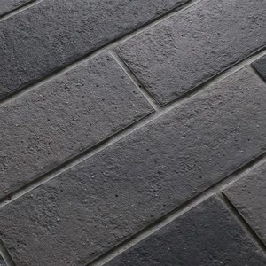 Piastrelle <span class=keywords><strong>in</strong></span> Ceramica Grigie Leggere per Interni ed Esterni, Aspetto di Mattoni Antichi Decorativi per Pareti Esterne - Product Image 4