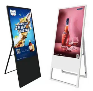 43''Floor del basamento portatile schermo lcd multi media player display chiosco foto dente di digital signage