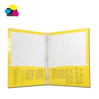 Portafolio de papel brillante de alta calidad, carpeta de archivo de dos bolsillos con 3 puntas para oficina y escuela
