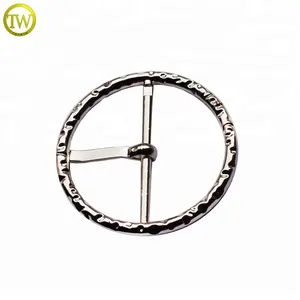 Decorative Shoe Buckle Fashion Round Shape Belt Buckle Gold Plated Shoe Accessories Adjustable Pin Buckle Decoration