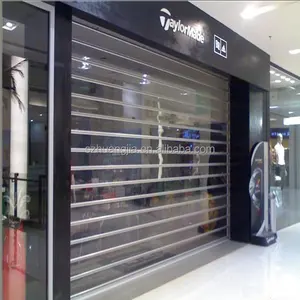 Persiana enrollable de aluminio transparente de PVC para tienda comercial