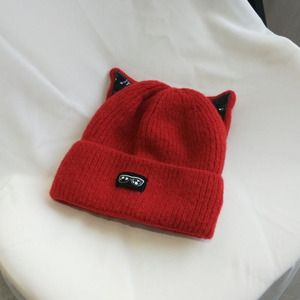 Lovely <span class=keywords><strong>Cat</strong></span> Ear Knit Acrílico Cachemira Beanie <span class=keywords><strong>Hat</strong></span> - Product Image 6