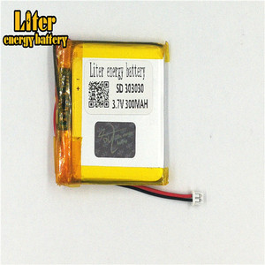 Plug 1.25-2 P Lithium battery 303030 300 mah lipo battery Rechargeable solar li ion lithium battery polymer with PCM - Product Image 2