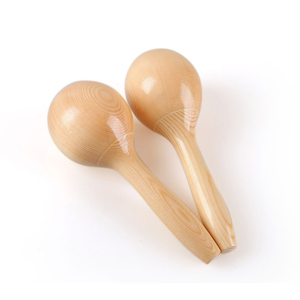 Bébé en bois jouet maracas bois simples en gros - Product Image 1