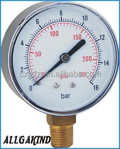 Y63a medidor de baixa pressão, estojo de plástico, pressão em connição inferior de plástico da lente - Product Image 1