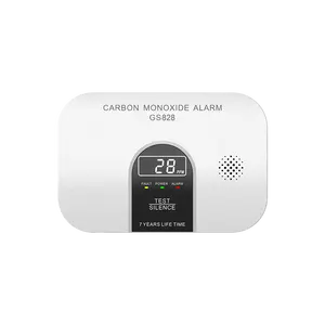 INTERTEK-Detector de Co electroquímico con pantalla LCD, tecnología DC 3V, Detector de alarma de monóxido de carbono