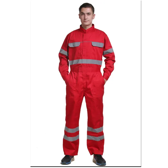 Reflective band safety workwear uniform set for firemen