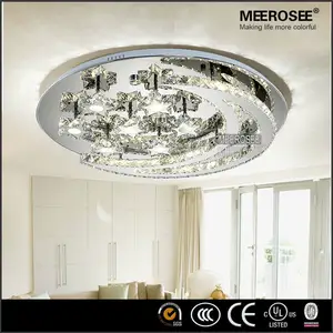 MEEROSEE-Lámparas de techo LED con forma de luna y estrella, luz de techo de cristal, para casa moderna o cafetería, MD2446