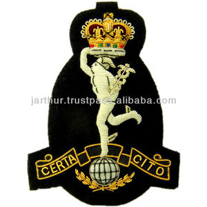 Insignias de alambre de lingotes hechas a mano OEM diseño más nuevo hoja de oro bordado Premium insignias de alambre de lingotes personalizadas hechas en Pakistán - Product Image 2