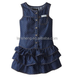 nuovi prodotti bambini designer <span class=keywords><strong>jeans</strong></span> denim ragazza volant <span class=keywords><strong>abiti</strong></span> - Product Image 1