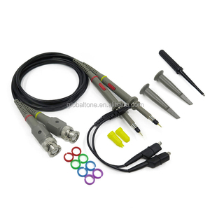 Global tone P6100 2 buah <span class=keywords><strong>Probe</strong></span> osiloskop <span class=keywords><strong>100MHz</strong></span> 120cm kabel Analog & tampilan Digital 600V rentang pengukuran - Product Image 1